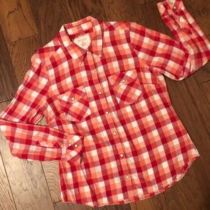 SONOMA- Red Checkered Flannel Top